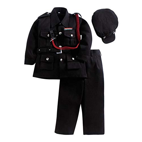 Image of BookMyCostume Premium Fabric Black Commandos Nsg Security Profession Fancy Dress Costume For Kids & Adults