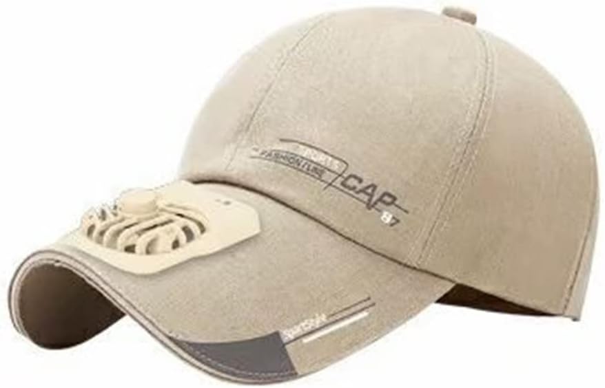 USB Charging Fan Cap Unisex Summer Fit Cap with Cooling Fan, Sun Protection Hat for Casual Outdoor Sport, Golf,Baseball
