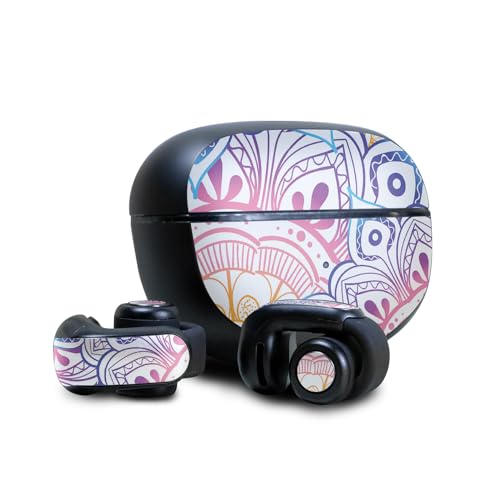 Image of Skin Compatible with Bose Ultra Open Earbuds - Vibrant Mandala - Premium 3M Vinyl Protective Wrap Decal Cover - Easy to Apply | Crafted in The USA by MightySkins