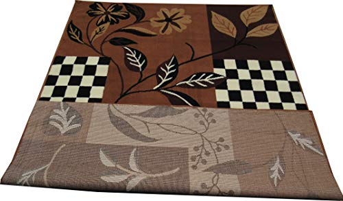 Image of Fine Quality Bedroom & Living Room Rectangular Carpet 6X8 Feet Gold Multi