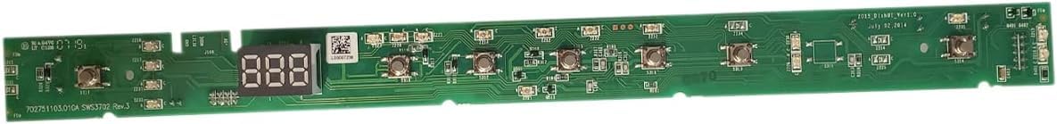 WD21X31910 WD21X32004 WD21X23461 dishwasher UI Board Service Kit Direct Replacement for GE WD21X31910 Appliance Configured Ui Board compatible with WD21X32004,WD21X22177 265D1468G300