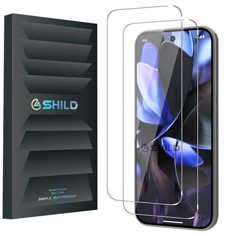 Image of SHILD 2-Pack Tempered Glass Screen Protector for Google Pixel 9 /9 Pro - HD Clear, 9H Hardness, Fingerprint Compatible, Scratch-Resistant, Perfect Fit Design