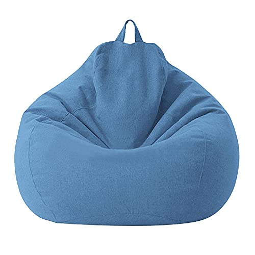 Fiacvrs Bean Bag Chair Cover Only Without Filling,100x120cm Zipper Bean Bag Sofa Cover,Sturdy Zipper Beanbag Case, Sack Bean Bag for Adults,Kids,Teens