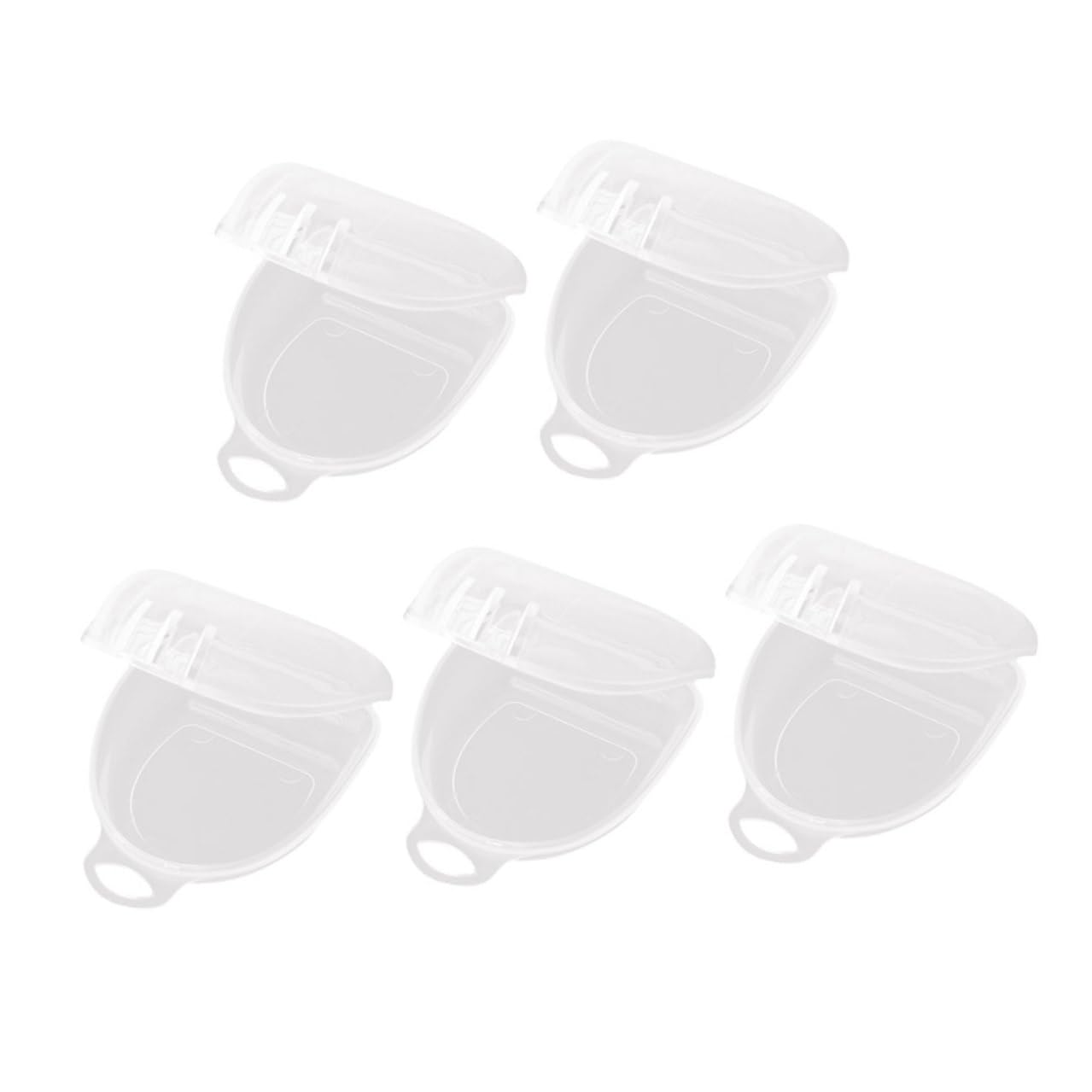 TIDTALEO 5pcs Orthodontic Retainer Storage Boxes with Lid, Lightweight Tooth Socket Organizing Cases for Dental Braces and Mouth Guards, Portable Denture Care Containers for Travel and Home