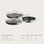 All-Clad HA1 Ensemble de poêles à frire anodisé dur non stick 3 Pièce, 8, 10, 12 Poêles à frire de pouce, induction, poêle à four sans danger 500F, Couvercle en sécurité 350F, Poêles, pots et casseroles ensemble non bâton, articles de cuisine, noir
