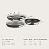 All-Clad HA1 Hard Anodized Nonstick Fry Pan Set – 5-Piece Cookware, 8", 10", 12" Skillets with Lid, Induction Compatible, Oven Safe to 500°F, Lid Safe to 350°F, Black #1