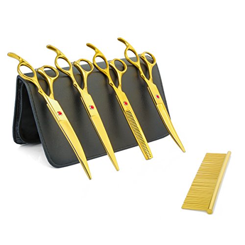 4Pcs/Set Professional Salon Barber Scissors Hairdressing Shears Haircut Tool Kit 7.0inch