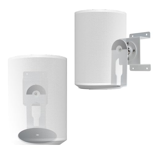shinar Metal Wall Mount Compatible with Sonos Era 100 Swivels up to 360° / Tilts -70° / +70° Rotation Without Adjusting Screws Max. 12 kg (White)