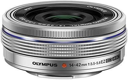 Olympus M.Zuiko Digital 14-42mm f/3.5-5.6 EZ Pancake Lens for Micro Four Thirds, Silver