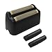 HaeKap Latest Version Shaver Replacement Foil and Cutters for Ba-Byliss PRO Double FXFS2 Metal shaver foil replacement, Matte Black