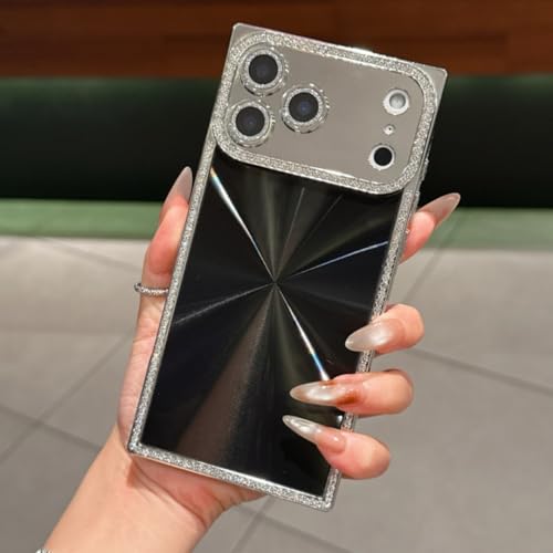 RNOZX For iPhone 16 Pro�p ���O�W���A���[ �X�^�[���C�g �V���C�j�[ �u���C�g���[ �P�[�X ���[�U�[�ϏՌ��iFor iPhone 16 Pro�p/�u���b�N�j