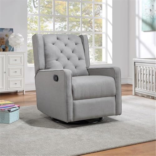 Sillón reclinable tapizado gris tejido miniatura 2