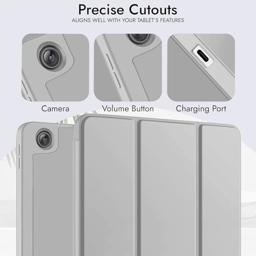 Image of Robustrion Cover for OnePlus Pad Go 2 12.1 inch Cover Case with Pencil Holder, Trifold Cover Case for OnePlus Pad Go 2 Tablet Cover [Auto Sleep Wake Support] - Grey