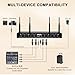 MELONARE 8-Channel Wireless Microphone System, UHF 500MHz Cordless Mic Set w/ 8x5 Frequencies, 240ft Range, Dynamic Handheld Microphone for Singing, Karaoke, Church, Meetings, Wedding (MWM-81F)