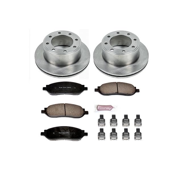 Image of PowerStop Rear Brake Kit for Ford F-250 Super Duty 2005-07 | Ford F-350 Super Duty 2005-07 - Z17 Ceramic Brake Pads & Disc Rotors Replacement, KOE1799