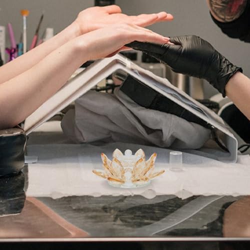 Vaso de limpieza para manicura Crystal Lotus con tapa de vidrio miniatura 5