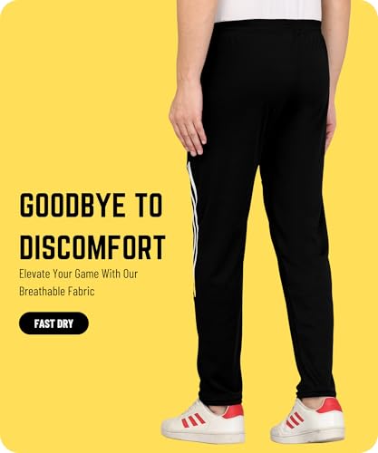 Image of SWADESI STUFF Athletic Track Pants for Men with Zipper Pockets | Stylish Regular Fit Stretchable Joggers