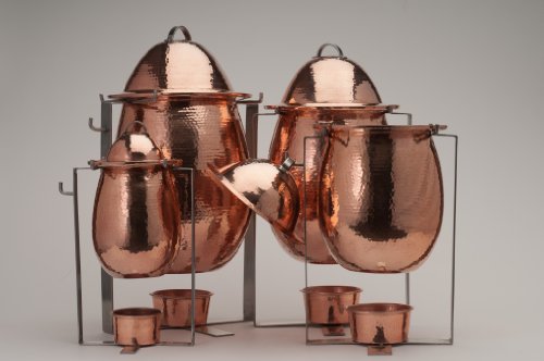 Sertodo Copper T-1 Delphi Soup Tureen, Hand Hammered 100% Pure Copper, 1.25 Quart Capacity