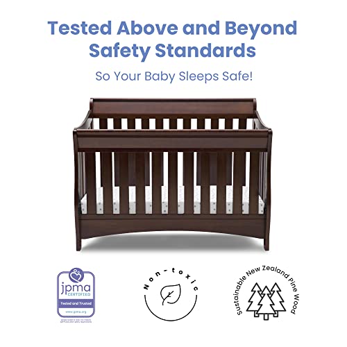 Delta Children Bentley S Series 4-In-1 Convertible Baby Crib, Chocolate #TOP3