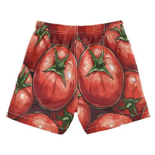 Teen Swim Trunks Tomato Pattern Print Boys Bathing Suits Size 10-12 Swimsuit Shorts Swimwear Youth,XL2