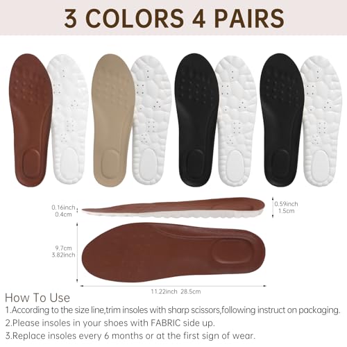 4 pares de plantillas 4D Cloud para hombre, alivio de dolor y confort miniatura 3