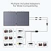 ZOUPW 180W Portable Solar Panel N-Type 16BB,25% High Efficiency Foldable Solar Charger for Jackery 1000V2/Ecoflow Delta/Bluetti/Anker Solix,12.3 LBS IP68 Waterproof for RV Camping Off-Grid