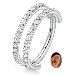 Double Layers,Two Row CZ,Silver