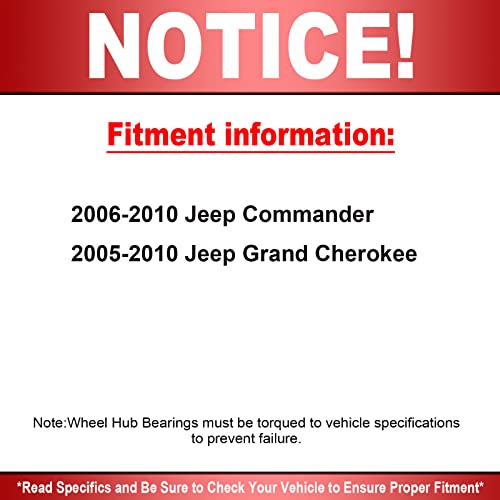 Motorbymotor 513234 Front Heavy Duty Wheel Bearing Assembly With 5 Lugs Fits For 2005-2010 Jeep Grand Cherokee, 2006-2010 Jeep Commander Wheel Bearing And Hub Assembly (4Wd/Rwd) #TOP5