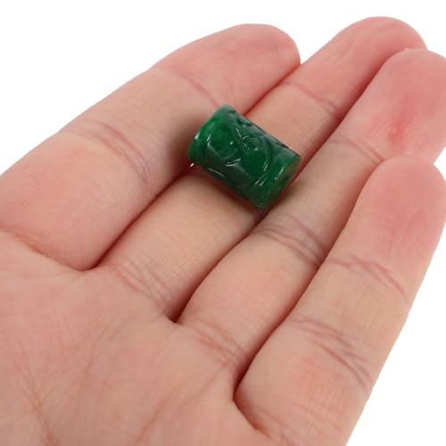 Création de bracelets et colliers : 10 perles vertes imitation jade pour bijoux faits maison