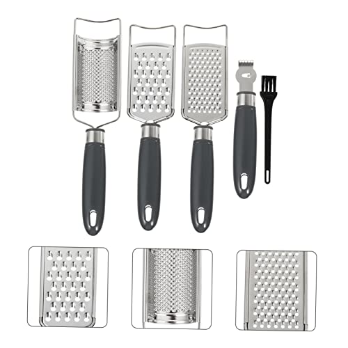 Set de 5 ralladores de cocina manuales gris Solustre miniatura 3