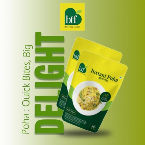 Image of Instant Poha Pack of 2 (90g Each) | Ready-to-Eat Indian Breakfast Mix | Just Add Hot Water | Portable Pack for Travel, Office, or Home | Simple & Easy Meal Solution
