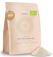 SUNDAY NATURAL® Bio Protein Pulver – 1000g – Veganes Eiweißpulver – 80% Eiweiss – 12K Proteinpulver Blend – Vollständiges EAA & BCAA Profil – Ohne Zucker & Süßstoffe – Vegan, Laborgeprüft - Natural