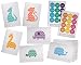 Chevron Animals Around the World Baby Thank You Cards - 48 Cards & Envelopes