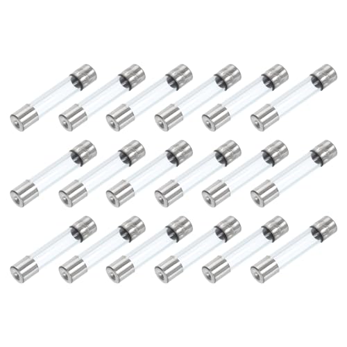 QUARKZMAN 18pcs Tubos de Vidrio Fusibles Axiales con Cable de Pb 6x30mm 0.75A 250V para Reemplazar o Reparar Muchos Electrónicos del Hogar (F0.75A)