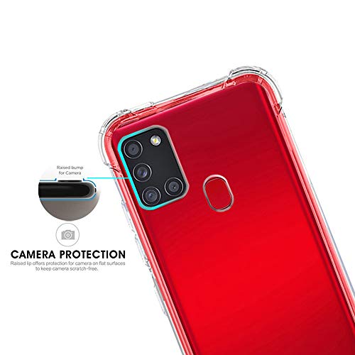 Image of TheGiftKart Transparent Crystal Clear Back Cover Case for Samsung Galaxy A21s | Shockproof Soft TPU Case | Cushioned Edges for Ultimate Protection Back Cover Case (TPU, Transparent)