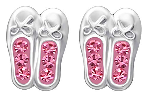 SAE99 Ballet Ballerina Shoes .925 Sterling-Silver Tiny Stud Earrings