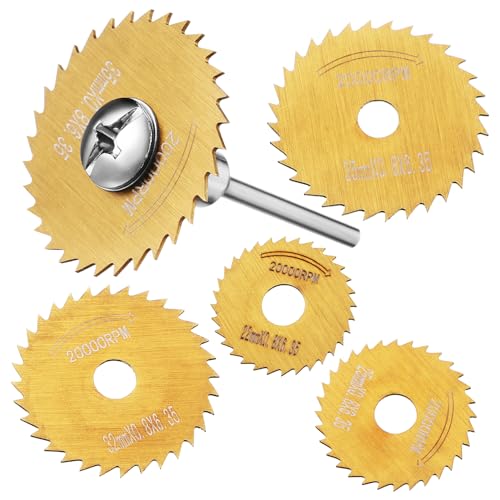Mikikit Circular Saw Blade 7pcs High-speed Steel Cutting Discs for Drywall Wood Metal Cutting