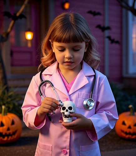 Disfraz de Doctor para Niños con Estetoscopio Real miniatura 6