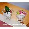 Footed Drinking Glasses With Straw Tall Ice Cream Bowls Dessert Sundae - View #3