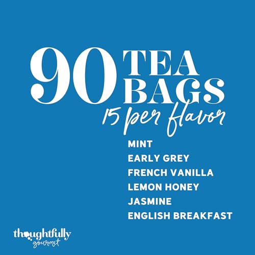 Thoughtfully Gourmet, Tea Affirmations Christian Prayer Gift Set, Includes 6 Flavors of Tea with Bible Verses from Psalms and Other Books to Rejoice, Pack of 90 - Thumbnail 5