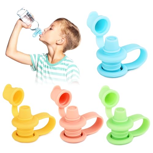 Lwuzkdo Water Bottle Spout Adapter for Toddlers, 4 Pack No