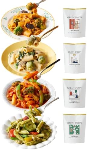 （08:30時点） グリーンスプーン 1食分の野菜 パスタ 4食 【 ボロネーゼ カルボナーラ アラビアータ ジェノベーゼ 冷凍パスタ 低カロリー 低糖質 ダイエット 弁当 食品 レンジで5分 ヘルシー 】 GREENSPOON