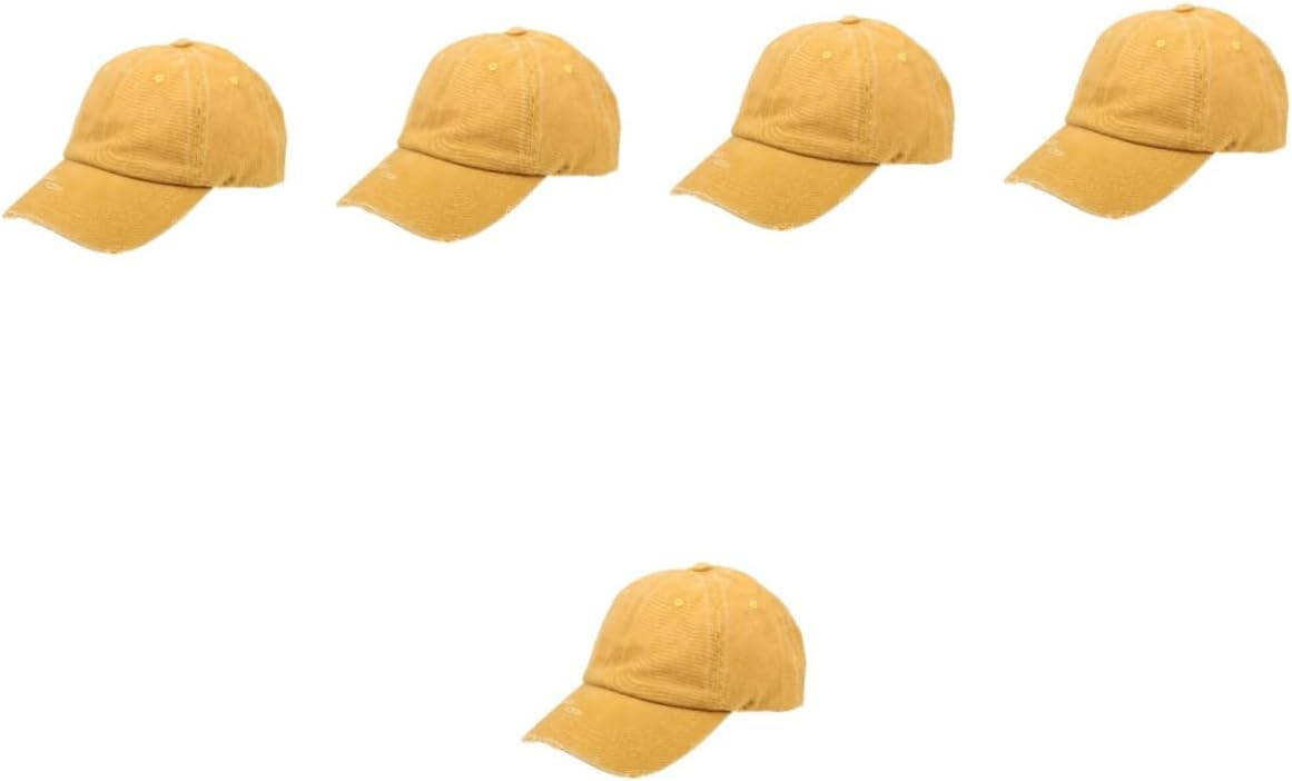 Baluue 5pcs Solid Baseball Hat for Women Cap for Running Hiking and Outdoor Activities