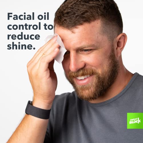 SweatBlock Face Antiperspirant Wipes for Men & Women Clinically Tested Formula Controls Facial Sweat Oil and Shine Helps Makeup Last Longer Enriched with Vitamin E 15 Individually Wrapped Wipes - Image 3