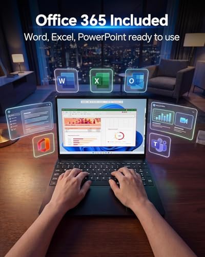 Image of 15.6'' AI Laptop with Office 365 12GB RAM 256GB SSD Win 11 Laptops