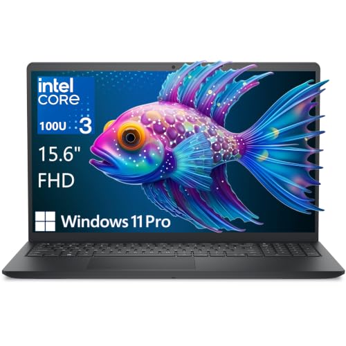 Image of Dell Pro 15 Essential Laptop, Intel Core 3 100U up to 4.7GHz, 16GB DDR5 RAM, 512GB PCIe SSD, 15.6 inch FHD 120Hz Display, WiFi 6, Windows 11 Pro, USB-C, Business Laptop Computer, Carbon Black