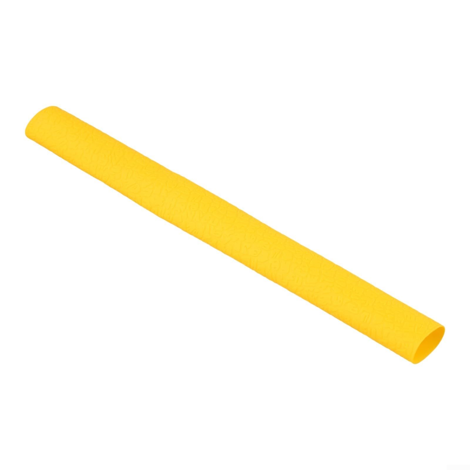 Billiard Cue Grip Rubber Sleeve Non Slip Handle Protector for Pool Snooker for cues - Anti Sweat Texture 29.5cm Black(Yellow)