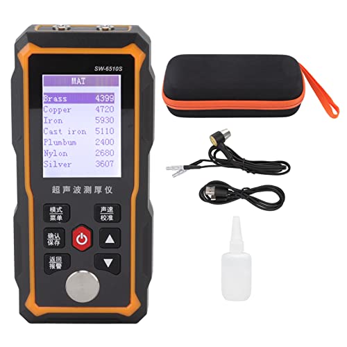 Medidor digital de espesores por ultrasonido, pantalla LCD portátil, rango de medición 1,00–300,00 mm (0,04–11,8 pulg), calibrador inteligente para tuberías y recipientes a presión miniatura 1