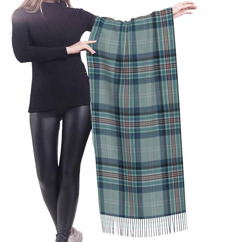 Princess Diana Memorial Tartan Women's Winter Scarf - Extra long 71 inch plaid cashmere soft fringe scarf, lightweight and warm, suitable for all seasons2