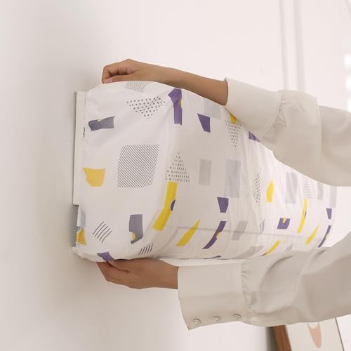 Image of HOKIPO AC Cover compatible with most 1 Ton & some 1.5 Ton Split AC | Fits AC Units upto Size 95x31x21 cm | Dustproof, Waterproof & Washable Indoor Unit Cover | Geometric Abstract (NEW-D1-AR5873)